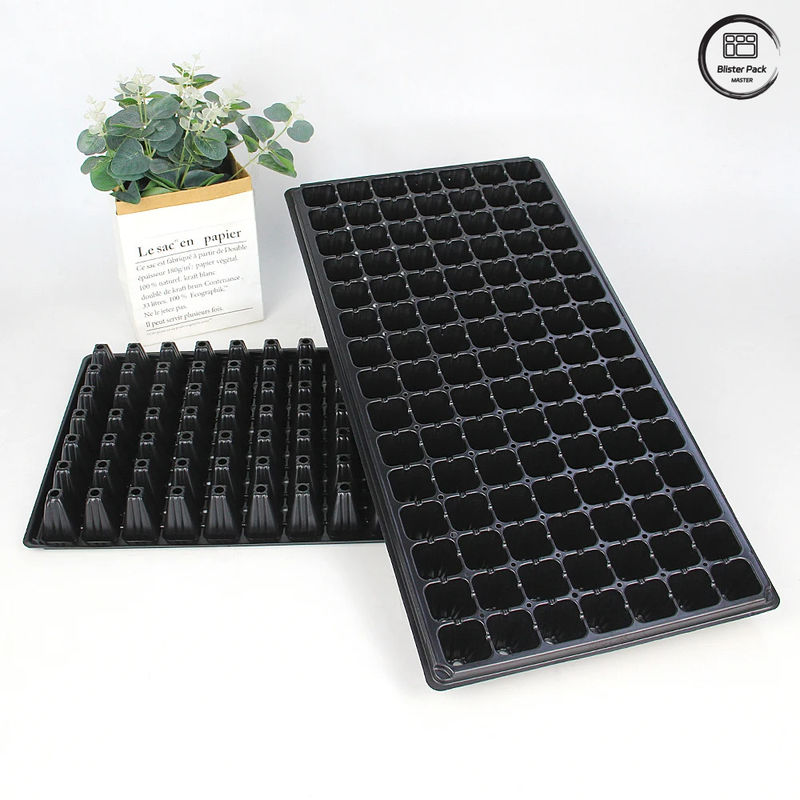50 plántulas Envases de semillas de células de color negro o personalizado Diseño resistente para la agricultura